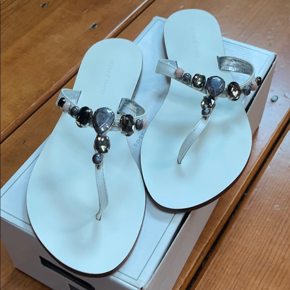 Like new Forth & Towne jeweled sandals
